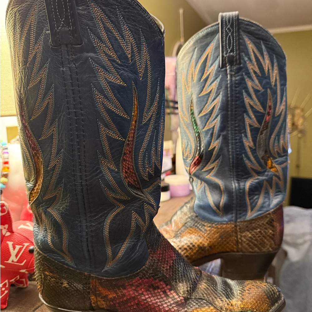 Dan Post Exotic Python Cowboy Boots - image 1